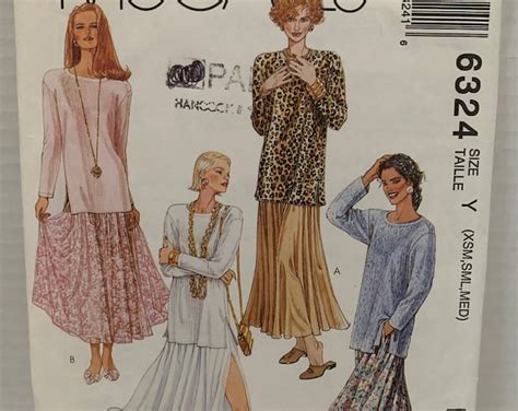 Vintage S Eight Gored Flared Skirt Sewing Pattern Butterick