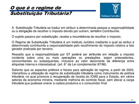 Icms Substitui O Tribut Ria Ppt Carregar