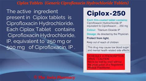 PPT Ciplox Tablets Generic Ciprofloxacin Hydrochloride Tablets