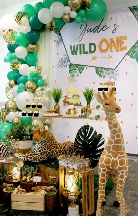 Wild One Safari Birthday Party Ideas Photo 1 Of 29 Jungle Theme