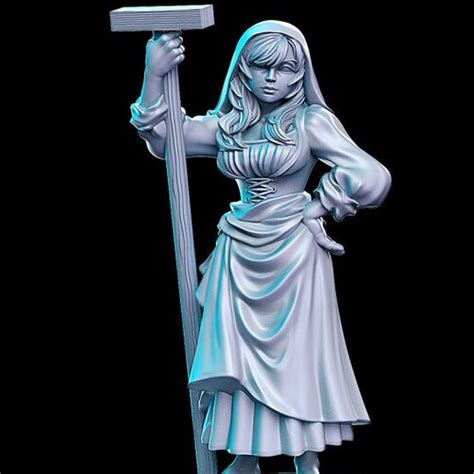 Pinup Sexy Female Peasant NPC 28mm Scale 32mm Scale Etsy