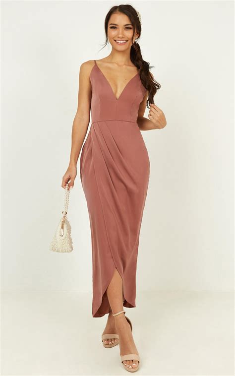 Shes A Dreamer Dress In Dusty Rose Showpo