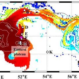 Schematic of the circulation around the Crozet Islands, slightly ...