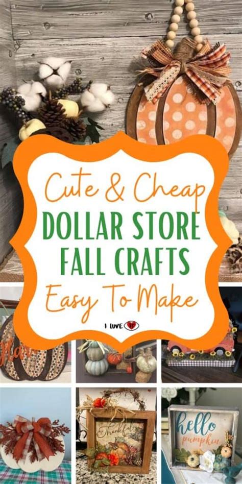 31 Cute And Cheap Dollar Store DIY Fall Crafts I Luve It