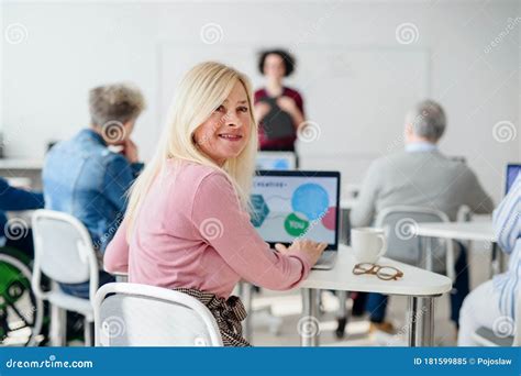 Portrait Of Senior Attending Computer And Technology Education Class