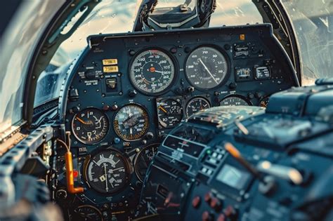 Premium Photo | A view of the cockpit of an airplane