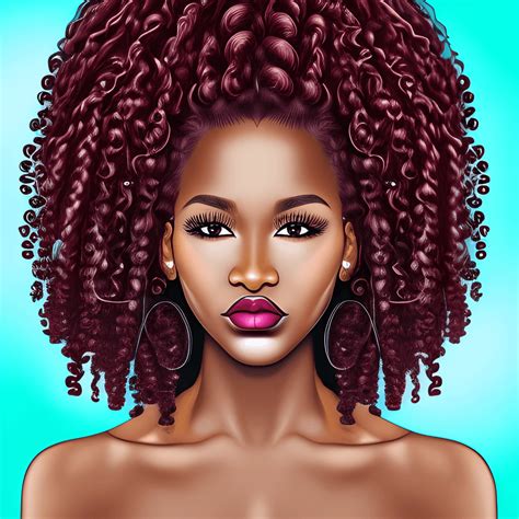 Hyper Realistic Digital Graphic Of A Unique Melanin Queen Black