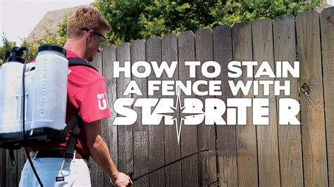 How To Stain A Fence With A Sprayer Using Sta Brite R Youtube