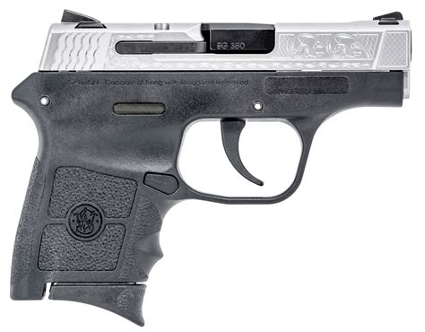 Smith And Wesson 10110 Mandp Bodyguard 380 Acp 2 75 6 1 Black Matte Silver Stainless Steel Engraved