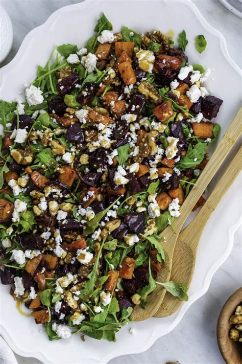 Sweet Potato Beet Salad With Feta Vegan Option Sunglow Kitchen