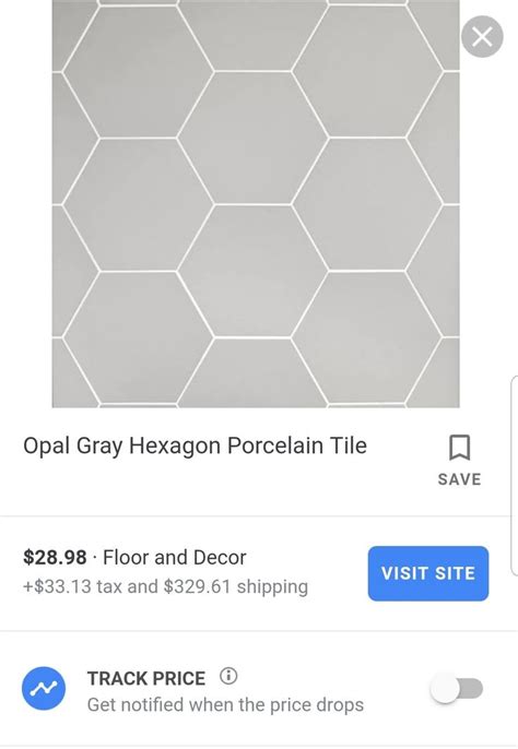 Gray Hexagonal Floor Tile