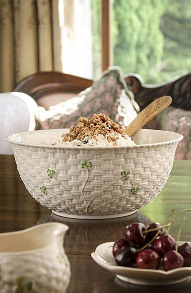 Belleek China Shamrock Mixing Bowl Belleek China Belleek Belleek