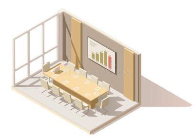 Vector Isometric Coworking Open Space Stock Vector Illustration Of