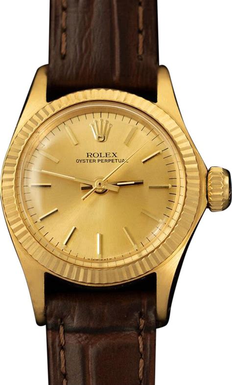 Rolex Oyster Perpetual Yellow Gold Watch ShopStyle