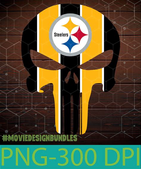 Pittsburgh Steelers Skull Png Clipart Illustration Movie Design Bundles