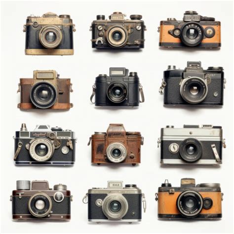 Premium Photo | Collection of Vintage Film Cameras in Various Styles