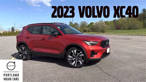 Fusion Red Metallic 2023 Volvo XC40 In The Dark Theme Walkaround With