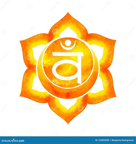 Orange Color of Chakra Symbol Sacral Concept, Flower Floral Stock ...