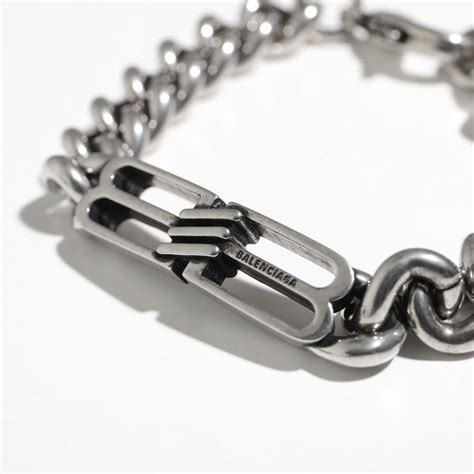 Balenciaga バレンシアガ ブレスレット Bb Icon Gourmet Bracelet 718493 Tz99i メンズ Bbロゴ