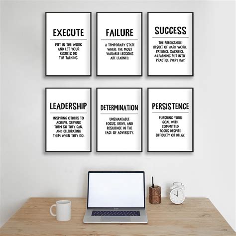 Inspirational Office Wall Art, Office Gifts, Workplace Print, Modern ...