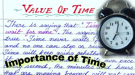 Value Of Time Essay In English Essay On Value Of Time 10 Lines On