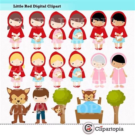 Kit Imprimible Caperucita Roja Imagenes Clipart En Mercado Libre