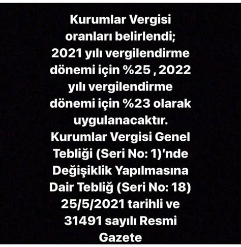 2021 ve 2022 KURUMLAR VERGİSİ ORANLARI BELİRLENDİ SMMM Özlem BALCI