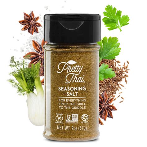 Pretty Thai Seasoning Salt 2oz I Low Sodium Seasoned Salt All Purpose Seasoning