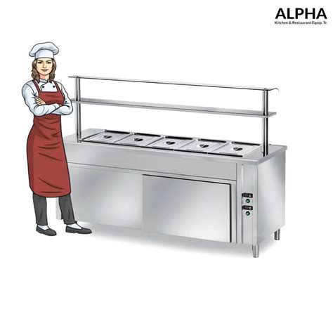 Bain Marie with Hot Cabinet 5 | Alpha Kitchen Factory