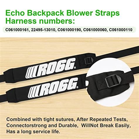 RO6G Set Of 2 C061000111 Backpack Blower Straps Harness For Leaf Blower