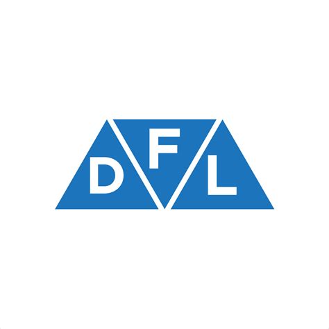 FDL triangle shape logo design on white background. FDL creative