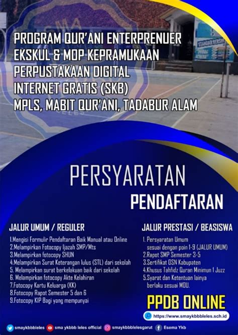 Ppdb Sudah Di Buka Sma Ykbbb Leles Garut