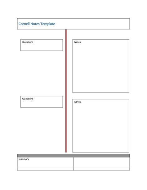 36 Cornell Notes Templates & Examples [Word, PDF] - Template Lab