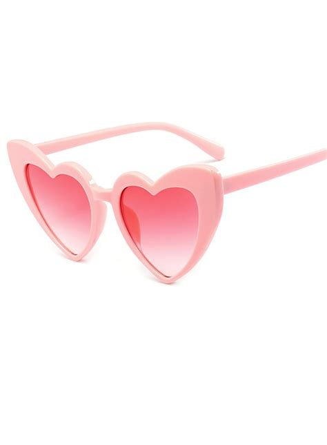 Beloved Pink Heart Sunglasses British Retro