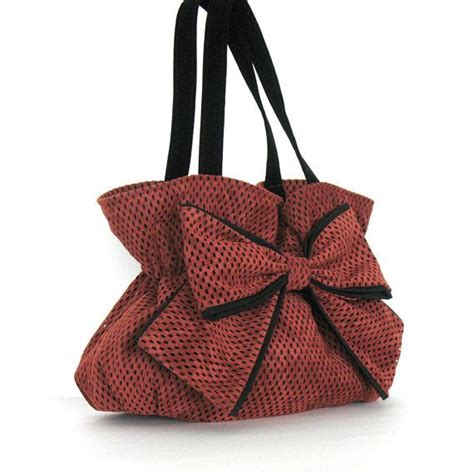 Bow Purse Ultra Suede Handmade Bow Handbag In Rust And Black Etsy