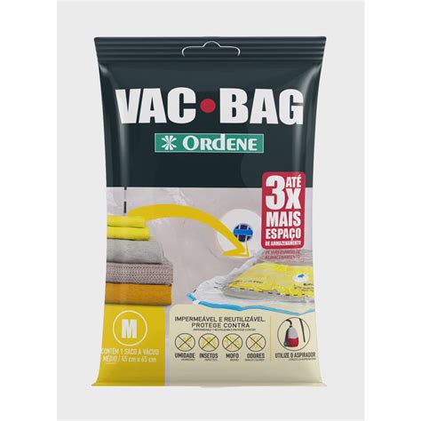 Saco A V Cuo Organizador M Dio Transparente X Cm Vac Bag Ordene