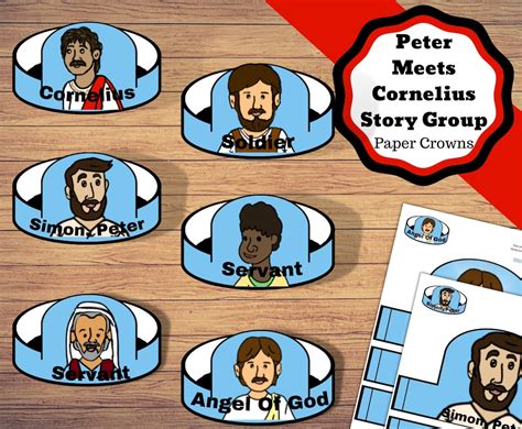 Printable Paper Crown For Telling The Story Of Peter Meeting Cornelius