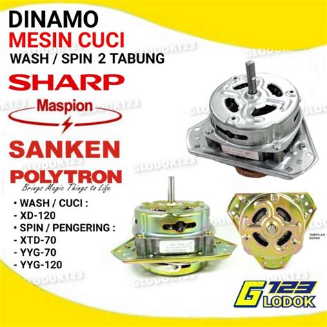 Dinamo Motor Pengering Wash Mesin Cuci Sharp Sanyo Sanken Polytron