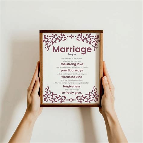 Marriage Prayer Wall Art T For Newlyweds Christian Marriage T Wedding Prayer Decor T