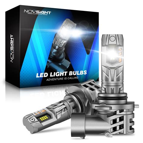 NOVSIGHT H11 H9 H8 LED Headlight Bulbs High Low Beam 16000LM 6500K Cold