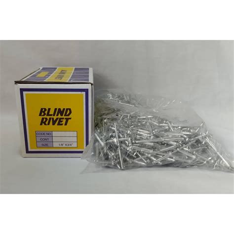 Blind Rivets Per Box 1 8 X3 4 1 8 X 1 2 5 32 X 3 4 5 32 X 1 2 3