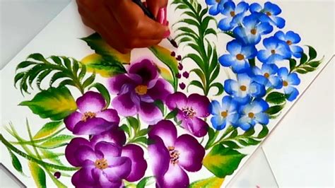 Flower Painting On Canvas Tutorial | Best Flower Site