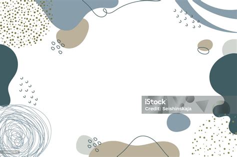 Variety Of Cute Shapes And Abstract Background Stock Illustration ...