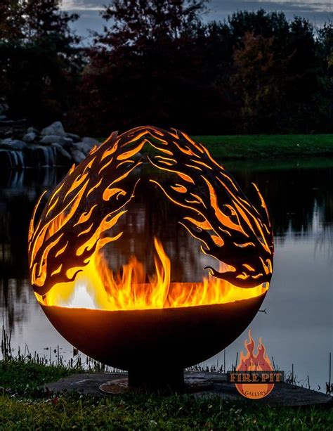 Phoenix Rising Fire Pit Sphere Etsy Fire Pit Sphere Outside Fire