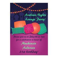 Arabian Nights Lounge Party Invitation #invites #birthday #arab # ...