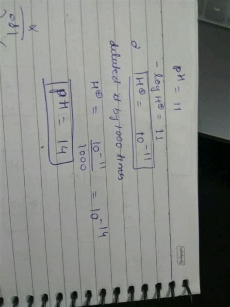 An Acid Solution Of PH 6 Is Diluted 1000 Times The PH Of The Final