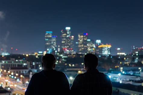 Men Viewing City Royalty Free Stock Photo