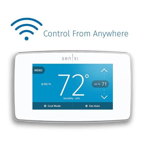 Emerson Sensi Touch Wi Fi Smart Thermostat With Touchscreen Color