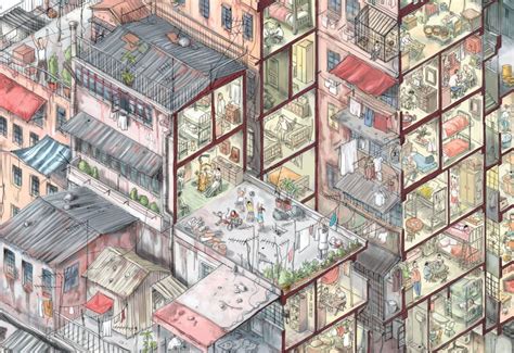 Intricate Kowloon Walled City Drawing by Adolfo Arranz — MRJAKEPARKER.COM