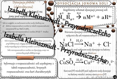 Sketchnotka Notatka Dysocjacja Jonowa Soli Wykonana W Power Point